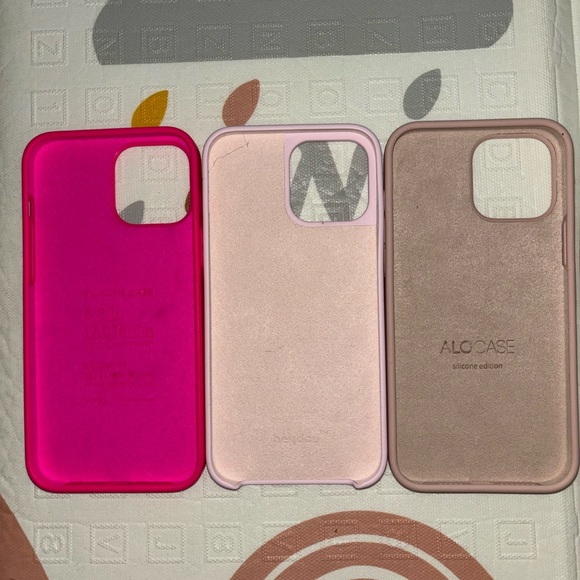iPhone 13 Pro Max Pink Trio Silcone Cases - Picture 2 of 2